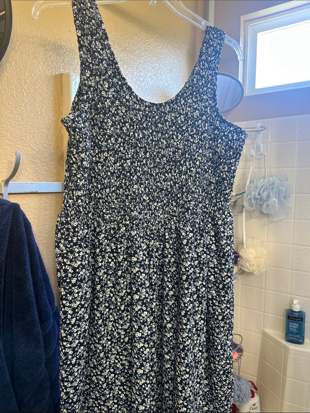 Old Navy Black and White Floral Maxi Dress